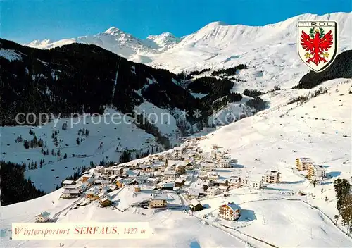 AK / Ansichtskarte Serfaus_Tirol Seilbahn zum Koelner Haus mit Furgler Fliegeraufnahme Serfaus Tirol
