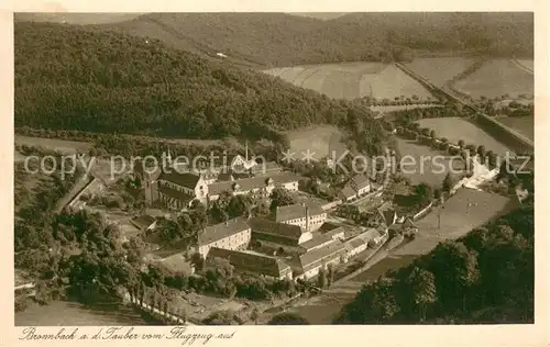 AK / Ansichtskarte Bronnbach Fliegeraufnahme mit Gast und Pensionshaus Bronnbach