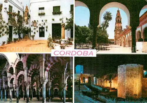 AK / Ansichtskarte Cordoba_Andalucia_ES Teilansichten Kirche Arkaden 
