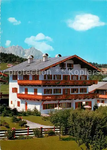AK / Ansichtskarte Kitzbuehel_Tirol Haus Toni Sailer mit Wildem Kaiser Kitzbuehel Tirol