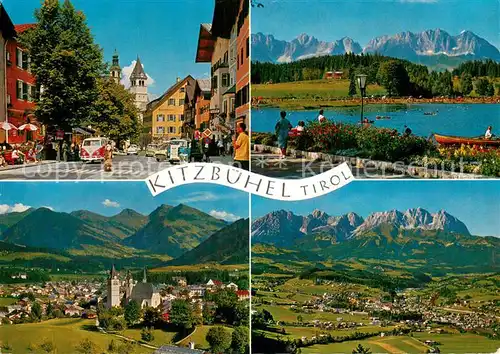 AK / Ansichtskarte Kitzbuehel_Tirol Hauptstrasse Schwarzsee Panorama Kaisergebirge Kitzbuehel Tirol