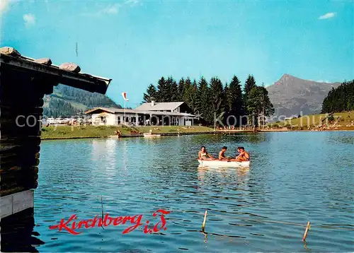 AK / Ansichtskarte Kirchberg_Tirol Badesee mit Kitzbueheler Horn Kirchberg Tirol