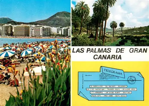 AK / Ansichtskarte Las_Palmas_Gran_Canaria Strand Panorama Las_Palmas_Gran_Canaria