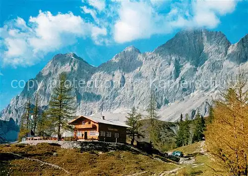 AK / Ansichtskarte Thuerlwandhuette_1750m_Dachstein_A mit Dachsteinsuedwaenden 