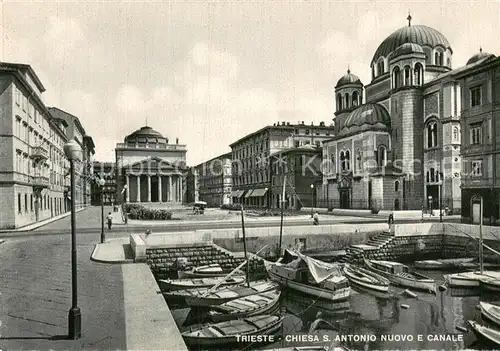 AK / Ansichtskarte Trieste_IT St Antony renewed Church The Canal 