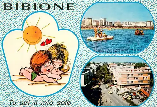 AK / Ansichtskarte Bibione_IT Strandpartie Strassenpartie 