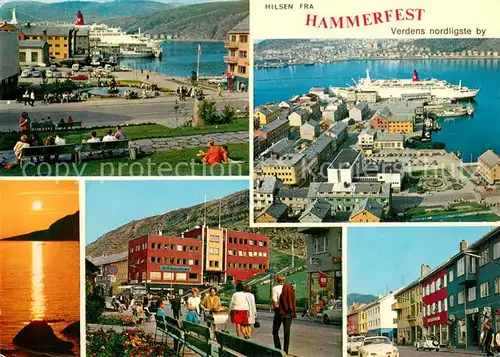 AK / Ansichtskarte Hammerfest Teilansichten Fliegeraufnahme Hammerfest