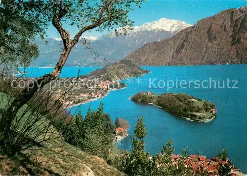 AK / Ansichtskarte Isola_Comacina_Lago_di_Como_IT Sullo sfondo la Grigna 