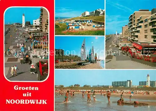 AK / Ansichtskarte Noordwijk_Noordwyk_aan_Zee Promenade Strandpartien  Noordwijk_Noordwyk