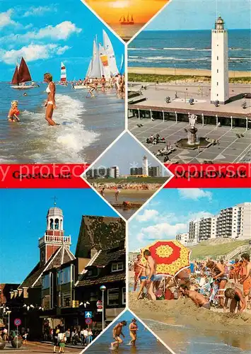 AK / Ansichtskarte Noordwijk_Noordwyk_aan_Zee Strandpartien Leuchtturm Promenade  Noordwijk_Noordwyk