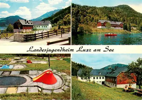 AK / Ansichtskarte Lunz_See_Niederoesterreich Landesjugendheim Seepartie Minigolfanlage Lunz_See_Niederoesterreich