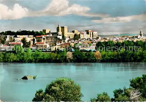 AK / Ansichtskarte Avignon_Vaucluse La ville et le Palais des Papes vus des bords du Rhone Avignon Vaucluse