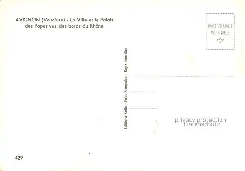 AK / Ansichtskarte Avignon_Vaucluse La ville et le Palais des Papes vus des bords du Rhone Avignon Vaucluse