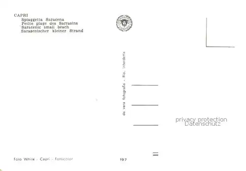 AK / Ansichtskarte Capri_Italia Spiaggetta Saracena 