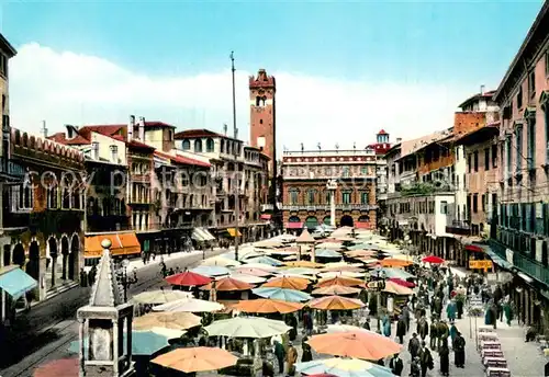 AK / Ansichtskarte Verona__Veneto_IT Piazza delle Erbe 