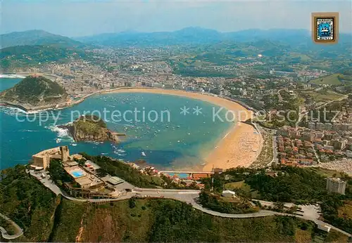 AK / Ansichtskarte Donostia_San_Sebastian Fliegeraufnahme Donostia_San_Sebastian