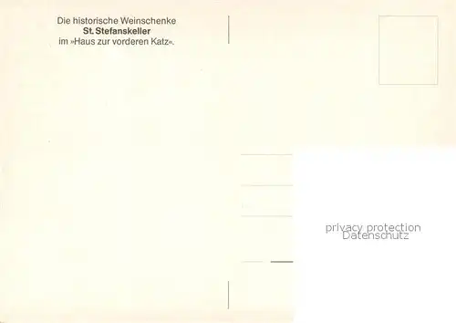 AK / Ansichtskarte Konstanz_Bodensee Historische Weinschenke St Stefanskeller im Haus zur vorderen Katz Konstanz_Bodensee