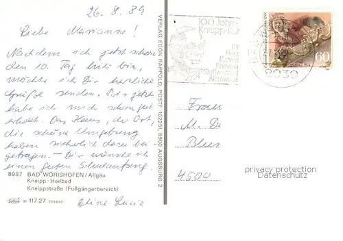 AK / Ansichtskarte Bad_Woerishofen Kneippstrasse Fussgaengerzone Bad_Woerishofen