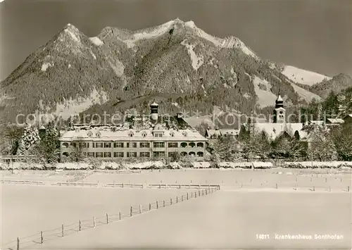 AK / Ansichtskarte Sonthofen_Oberallgaeu mit Gruenten und Allgaeuer Alpen Sonthofen Oberallgaeu