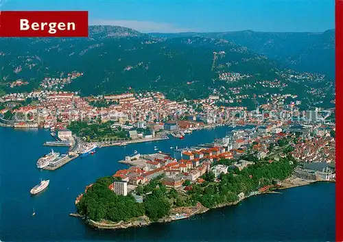 AK / Ansichtskarte Bergen__Norge Fliegeraufnahme 