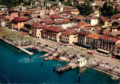 AK / Ansichtskarte Ascona_Lago_Maggiore La Piazza Lungolago Fliegeraufnahme Ascona_Lago_Maggiore