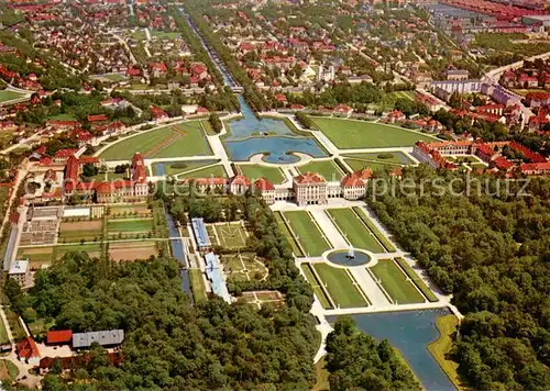 AK / Ansichtskarte Muenchen Schloss Nymphenburg Fliegeraufnahme Muenchen