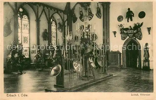 AK / Ansichtskarte Erbach_Odenwald Rittersaal im Schloss Erbach Odenwald