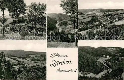AK / Ansichtskarte Zueschen__Sauerland Panorama Luftkurort Landschaft 
