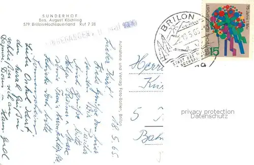AK / Ansichtskarte Brilon Sunderhof Blumenwiese Brilon