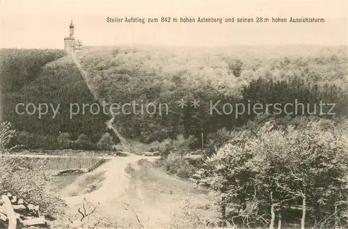 AK / Ansichtskarte Neuastenberg Aufstieg zum hohen Astenberg Aussichtsturm Neuastenberg