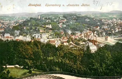 AK / Ansichtskarte Bielefeld Panorama Blick zur Sparrenburg und Anstalten Bethel Bielefeld