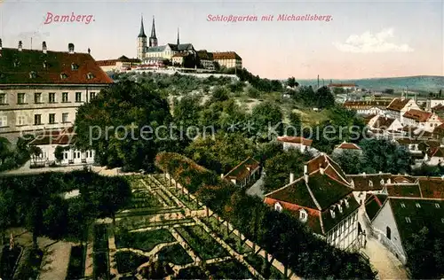 AK / Ansichtskarte Bamberg Schlossgarten mit Michaelisberg Bamberg