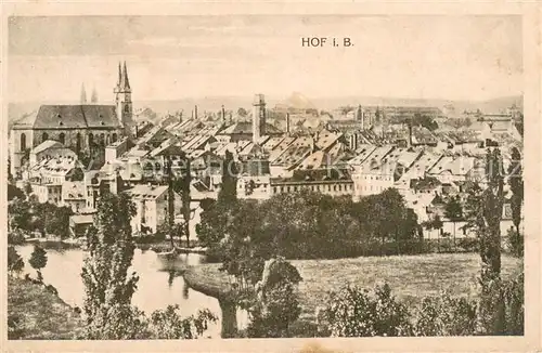AK / Ansichtskarte Hof_Cham Stadtansicht mit Kirche Feldpost Hof_Cham