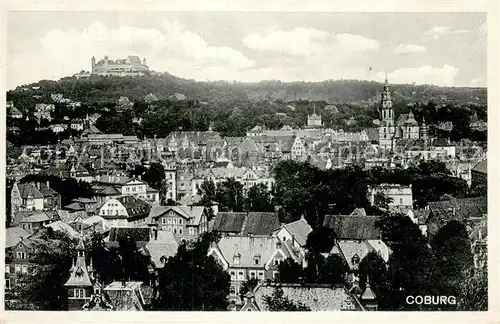 AK / Ansichtskarte Coburg Stadtpanorama mit Kirche und Veste Feldpost Coburg