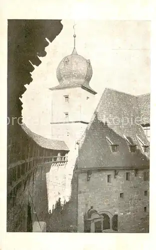 AK / Ansichtskarte Coburg Wiederherstellung der Veste Blauer Turm vom Wehrgang aus gesehen Coburg
