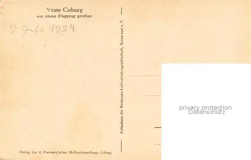 AK / Ansichtskarte Coburg Veste Coburg