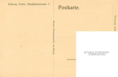 AK / Ansichtskarte Coburg Veste Skulpturenraum I Coburg