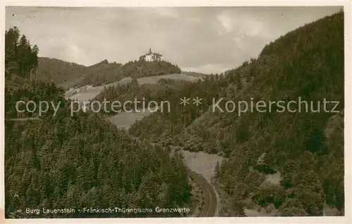 AK / Ansichtskarte Burg_Lauenstein_Frankenwald Panorama Blick gegen Fraenkisch Thueringische Grenzwarte Burg_Lauenstein