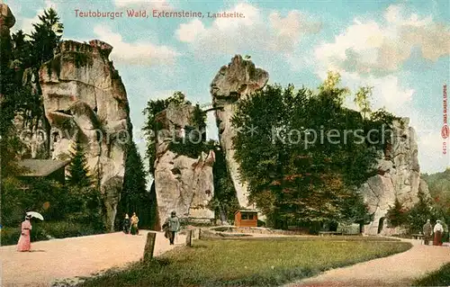 AK / Ansichtskarte Detmold Externsteine Teutoburger Wald Sandstein Felsformationen Detmold