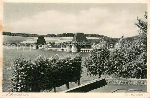 AK / Ansichtskarte Sundern_Sauerland Moehnetalsperre Sperrmauer Sundern_Sauerland