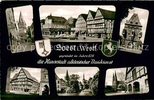 AK / Ansichtskarte Soest_DE_NRW Hansestadt altdeutscher Baukunst Motive Innenstadt Fachwerkhaeuser 