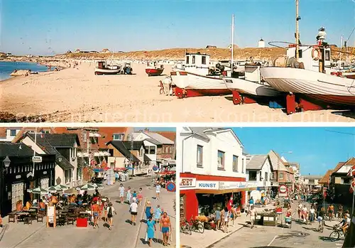 AK / Ansichtskarte Lokken_DK Strand Dorfpartien 