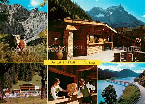 AK / Ansichtskarte Hinterriss_Tirol Alpencafe Eng Die Kasalm in der Egg Details Hinterriss Tirol