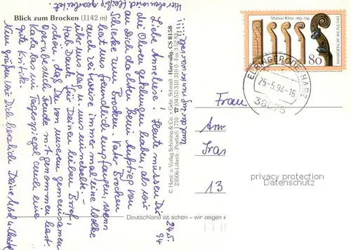 AK / Ansichtskarte Brocken_Harz Fliegeraufnahme mit Observatorium Brocken Harz