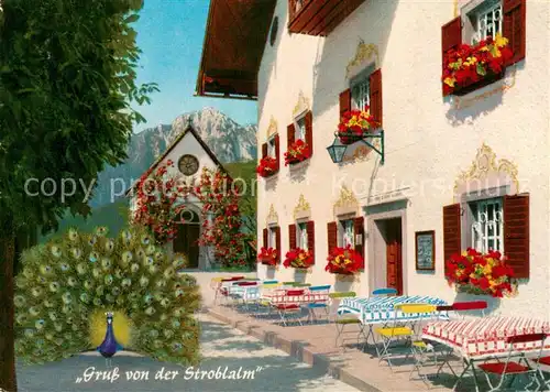AK / Ansichtskarte Anger_Bad_Reichenhall Strobl Alm am Hoegl Terrasse Kapelle 