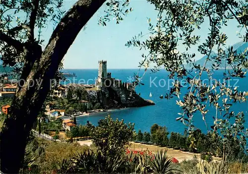 AK / Ansichtskarte Malcesine_Lago_di_Garda Il castello Scorcio panoramico Malcesine_Lago_di_Garda