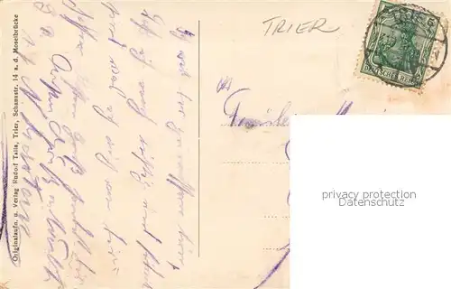 AK / Ansichtskarte Trier Kaiser Wilhelm Bruecke Uferpartie an der Mosel Trier