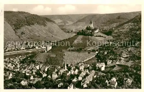 AK / Ansichtskarte Kochem Panorama Blick von der Umkehr mit Reichsburg Kochem