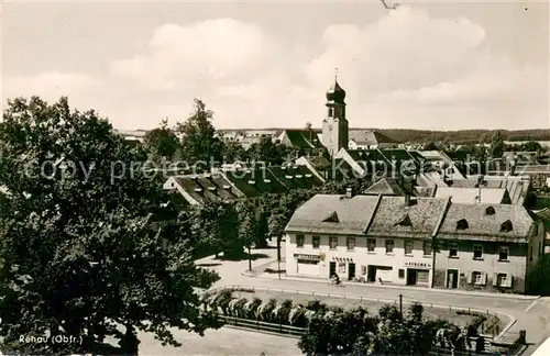 AK / Ansichtskarte Rehau_Oberfranken Stadtansicht mit Kirche Rehau Oberfranken