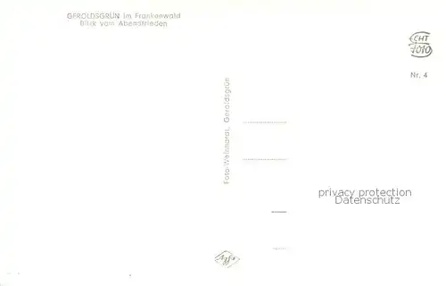 AK / Ansichtskarte Geroldsgruen Landschaftspanorama Frankenwald Blick vom Abendfrieden Geroldsgruen